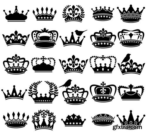 Crown design Set 11X EPS