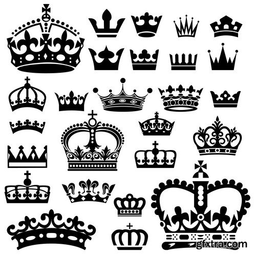 Crown design Set 11X EPS