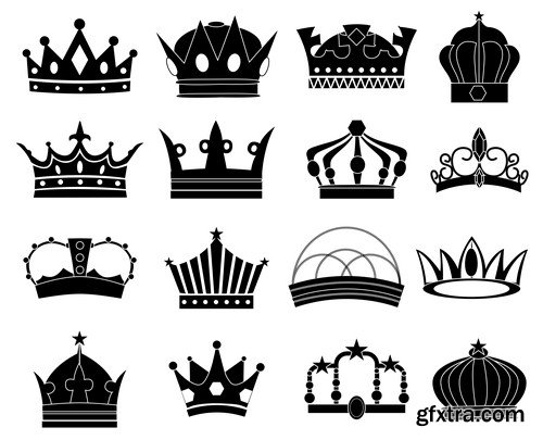 Crown design Set 11X EPS