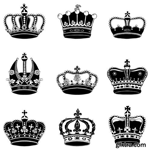 Crown design Set 11X EPS