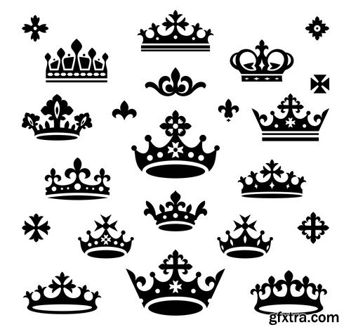 Crown design Set 11X EPS