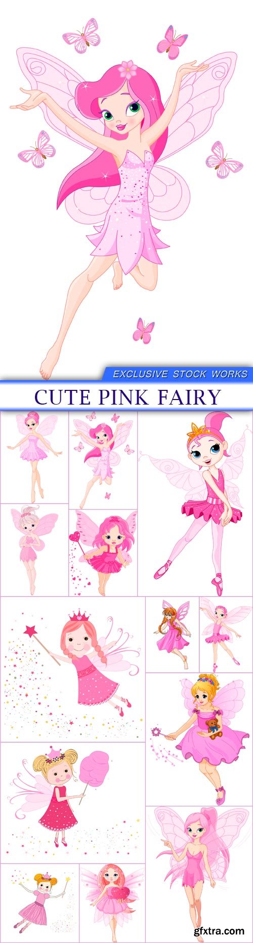 Cute pink fairy 13X EPS