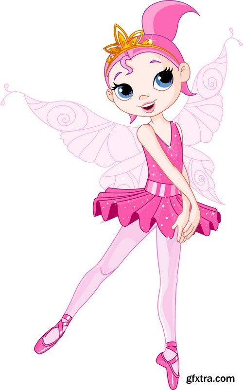 Cute pink fairy 13X EPS