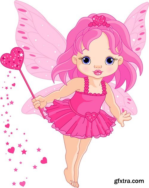 Cute pink fairy 13X EPS