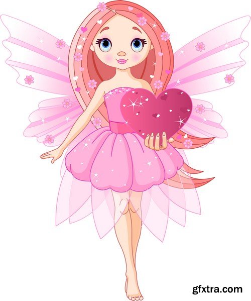 Cute pink fairy 13X EPS