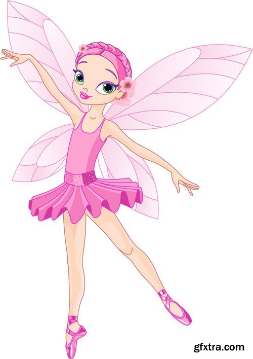 Cute pink fairy 13X EPS