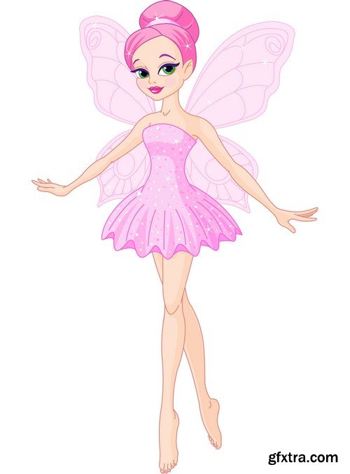 Cute pink fairy 13X EPS