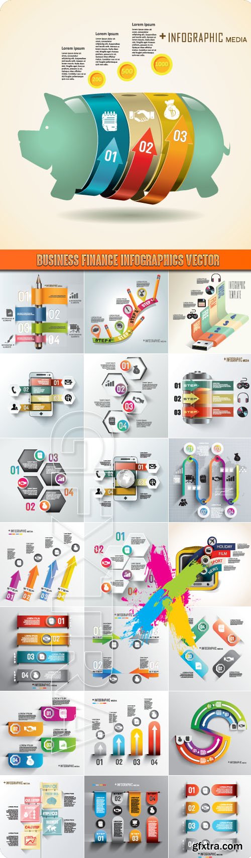 Business finance infographics vector