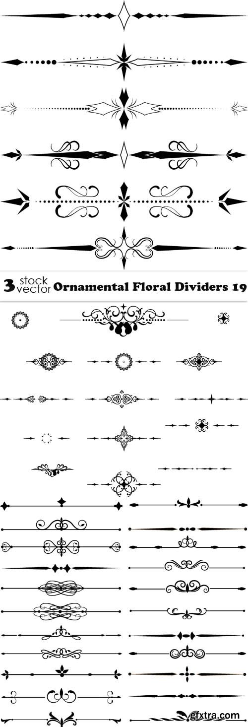 Vectors - Ornamental Floral Dividers 19