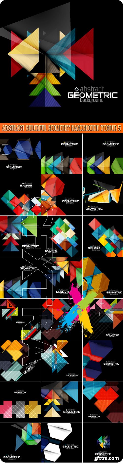 Abstract colorful geometry background vector 5