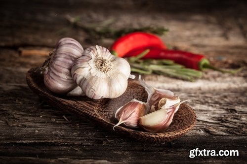 Collection garlic dish with garlic 25 HQ Jpeg