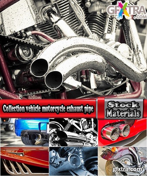 Collection vehicle motorcycle exhaust pipe exhaust system 25 HQ Jpeg