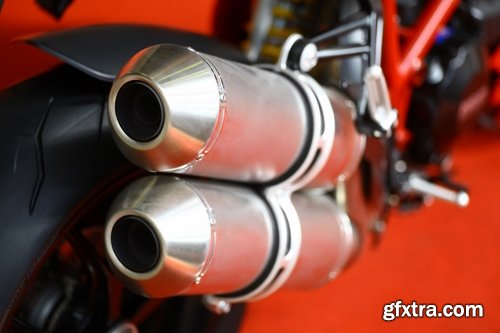 Collection vehicle motorcycle exhaust pipe exhaust system 25 HQ Jpeg