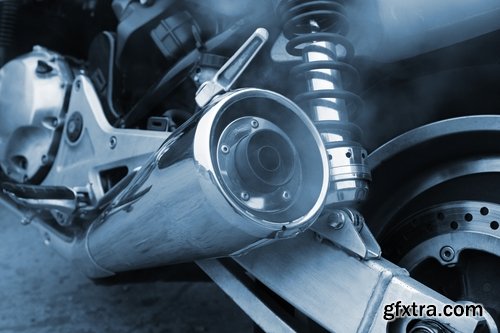 Collection vehicle motorcycle exhaust pipe exhaust system 25 HQ Jpeg