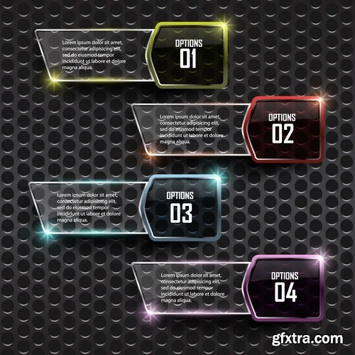 Collection picture vector metal background is web design and elements 25 EPS