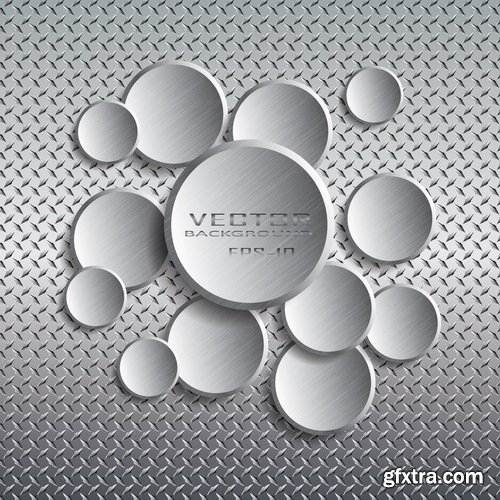 Collection picture vector metal background is web design and elements 25 EPS