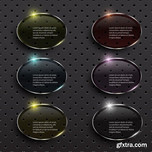 Collection picture vector metal background is web design and elements 25 EPS