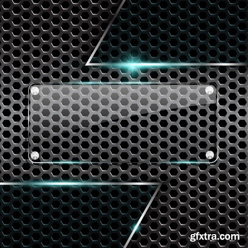 Collection picture vector metal background is web design and elements 25 EPS