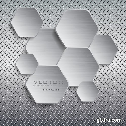 Collection picture vector metal background is web design and elements 25 EPS