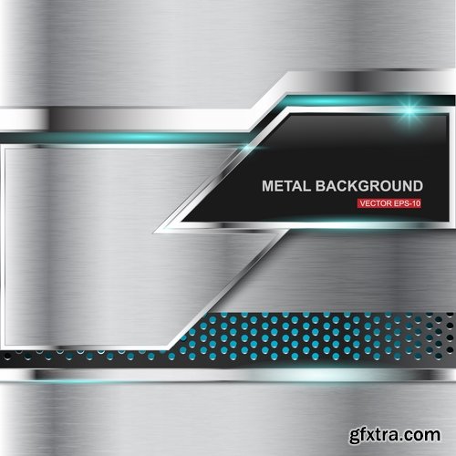 Collection picture vector metal background is web design and elements 25 EPS