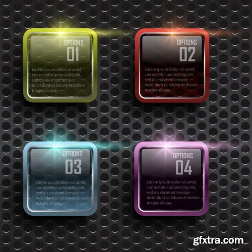 Collection picture vector metal background is web design and elements 25 EPS