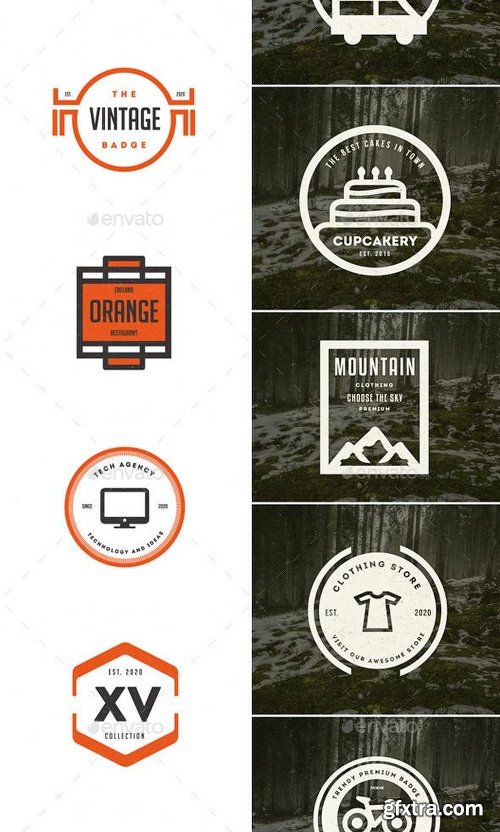 Graphicriver 87 Vintage Labels & Badges Logos Bundle 10022086