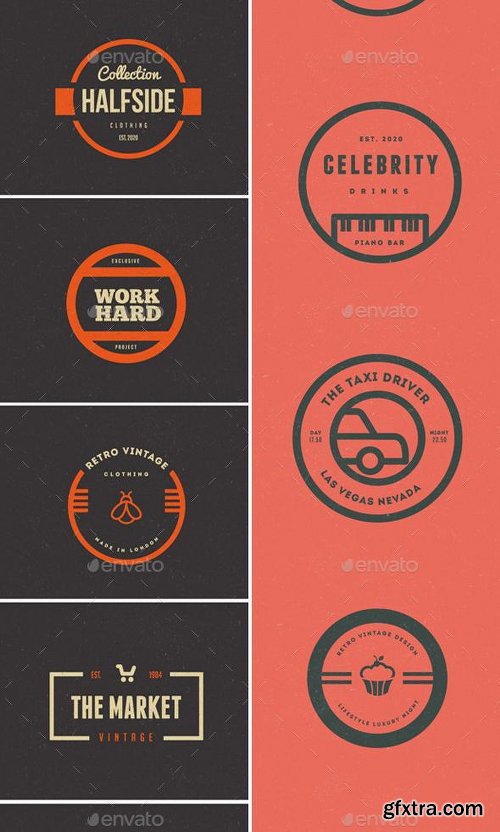 Graphicriver 87 Vintage Labels & Badges Logos Bundle 10022086