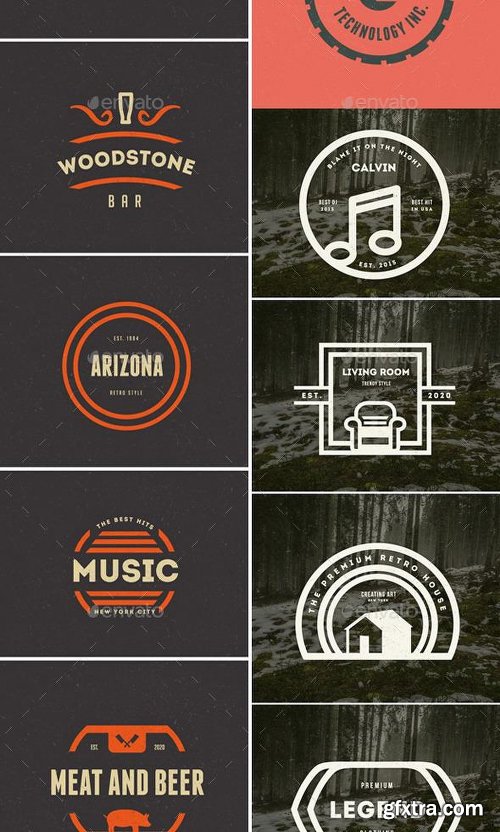 Graphicriver 87 Vintage Labels & Badges Logos Bundle 10022086