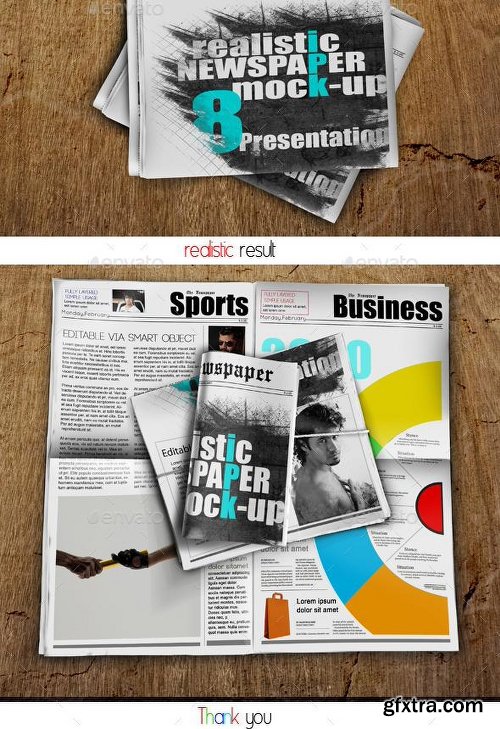 Graphicriver Newspaper Mock-up 9340863