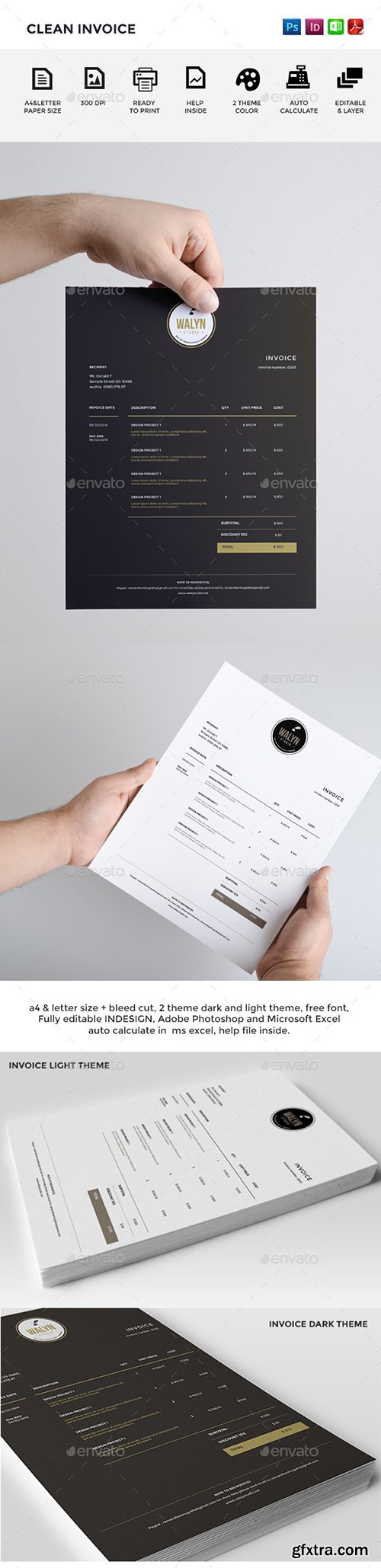 Graphicriver Clean Invoice 9054399