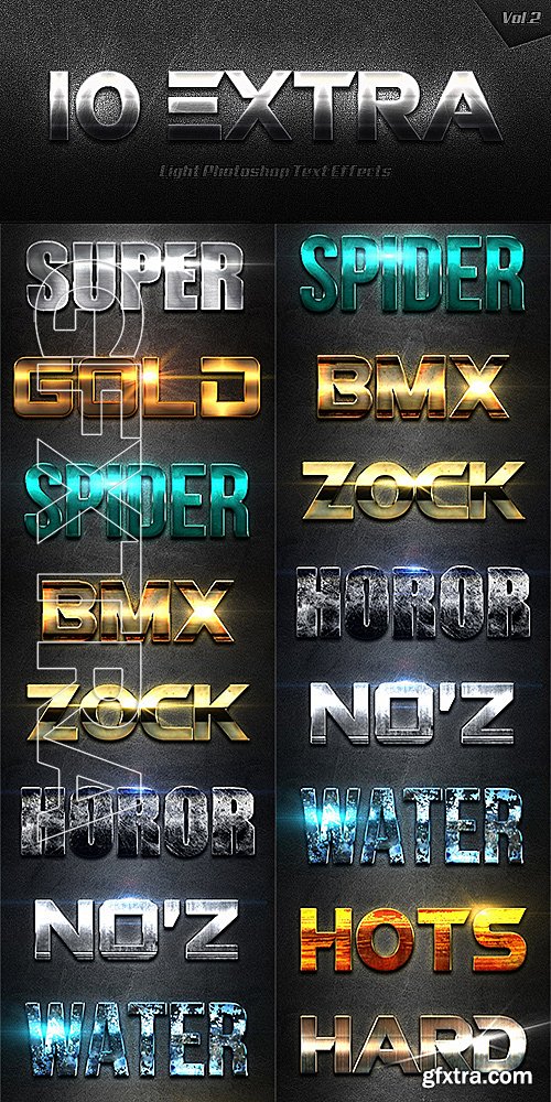 GraphicRiver - 10 Extra Light Text Effects Vol2 14459850