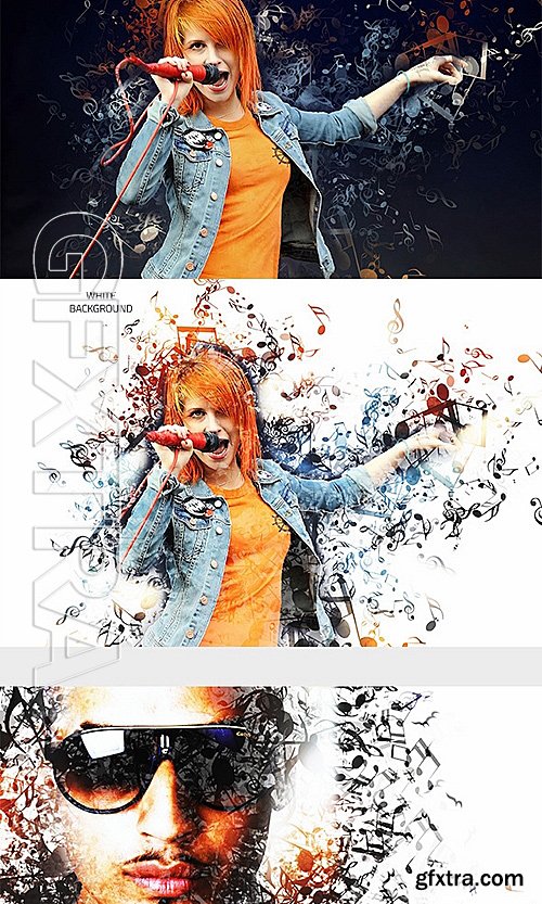 GraphicRiver - Music Notes Photoshop Action 14461913