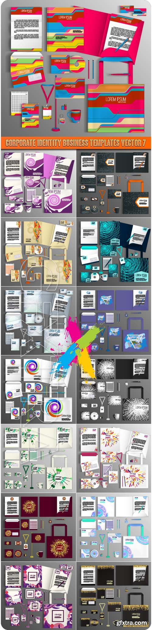 Corporate identity business templates vector 7