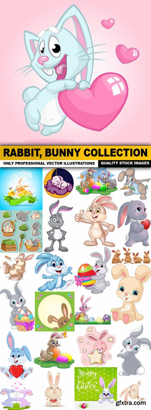 Rabbit, Bunny Collection - 25 Vector