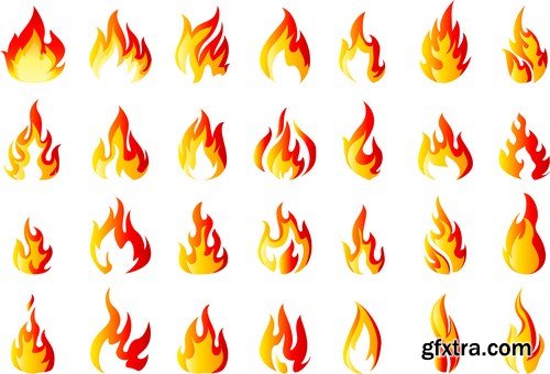 Seamless Fire Flame 12X EPS