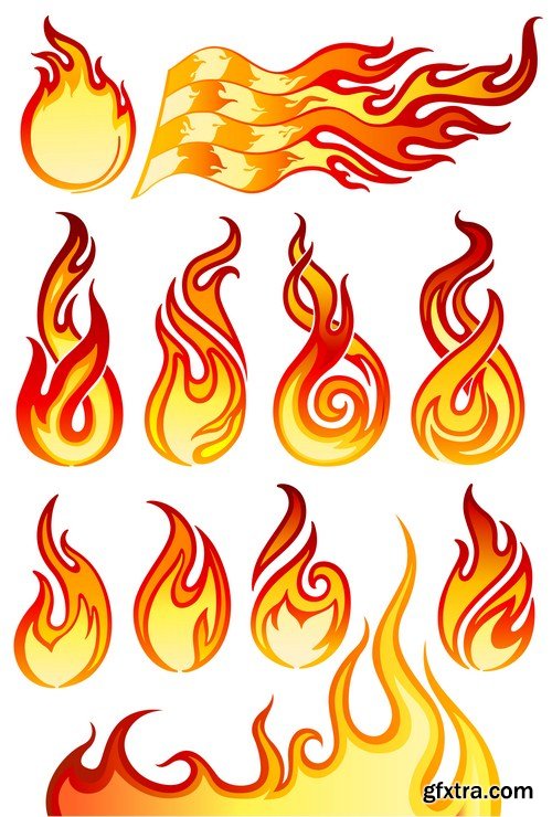 Seamless Fire Flame 12X EPS