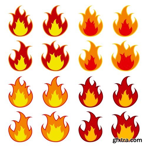 Seamless Fire Flame 12X EPS