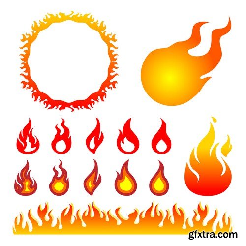 Seamless Fire Flame 12X EPS