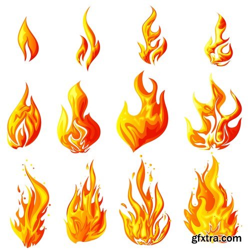 Seamless Fire Flame 12X EPS