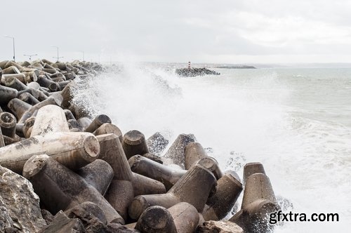 Collection of landscape nature sea ocean breakwater wharf embankment coast 25 HQ Jpeg