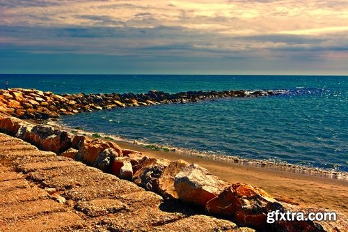 Collection of landscape nature sea ocean breakwater wharf embankment coast 25 HQ Jpeg