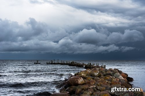 Collection of landscape nature sea ocean breakwater wharf embankment coast 25 HQ Jpeg