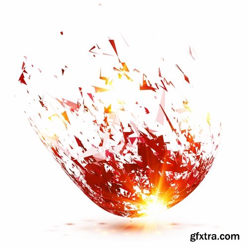 Collection of vector image background is a meteorite fireball light effect 25 EPS