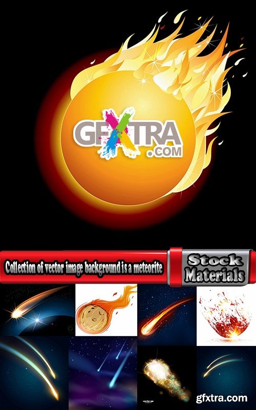 Collection of vector image background is a meteorite fireball light effect 25 EPS