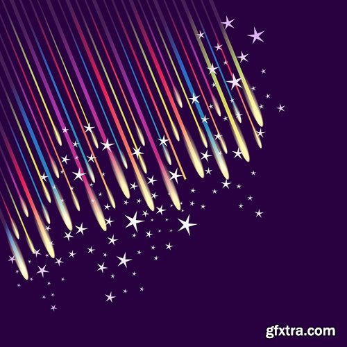 Collection of vector image background is a meteorite fireball light effect 25 EPS