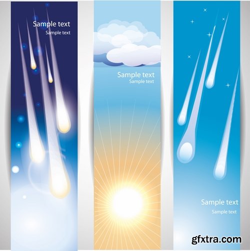 Collection of vector image background is a meteorite fireball light effect 25 EPS