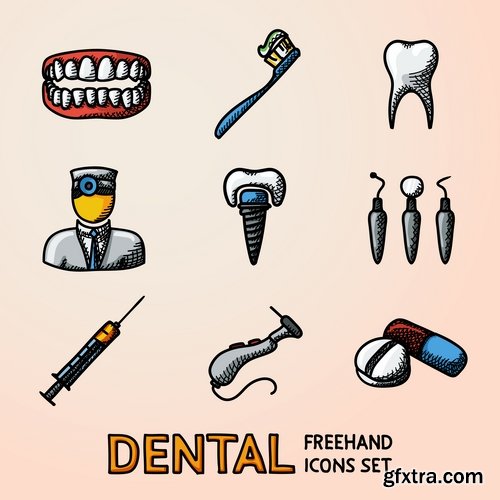 Collection of vector icons flat picture on various subjects #3- 25 EPS