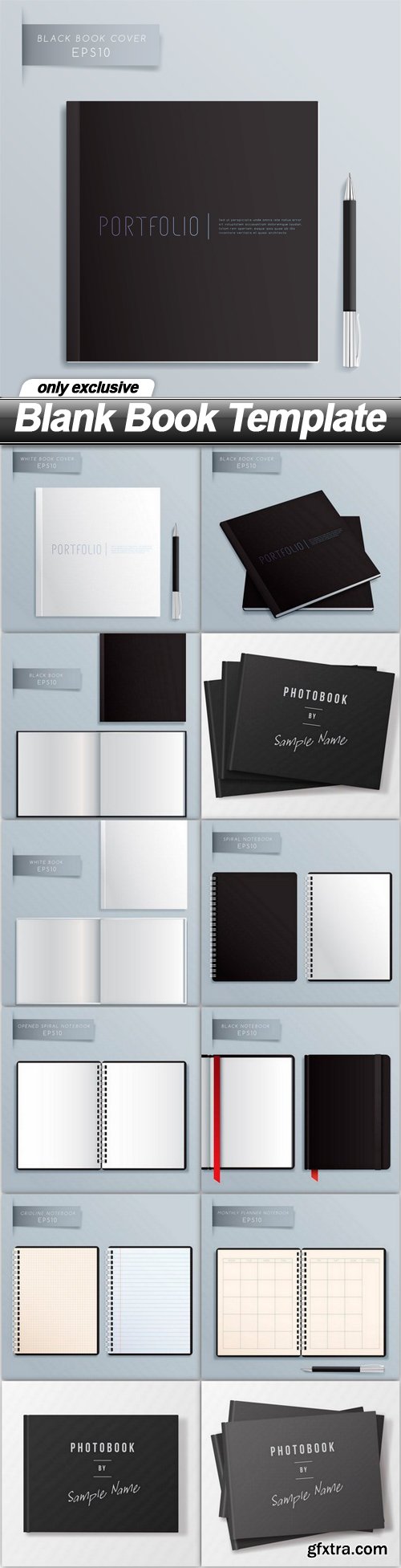 Blank Book Template - 13 EPS