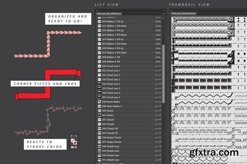 CM - Hot Love Illustrator Brushes 517779