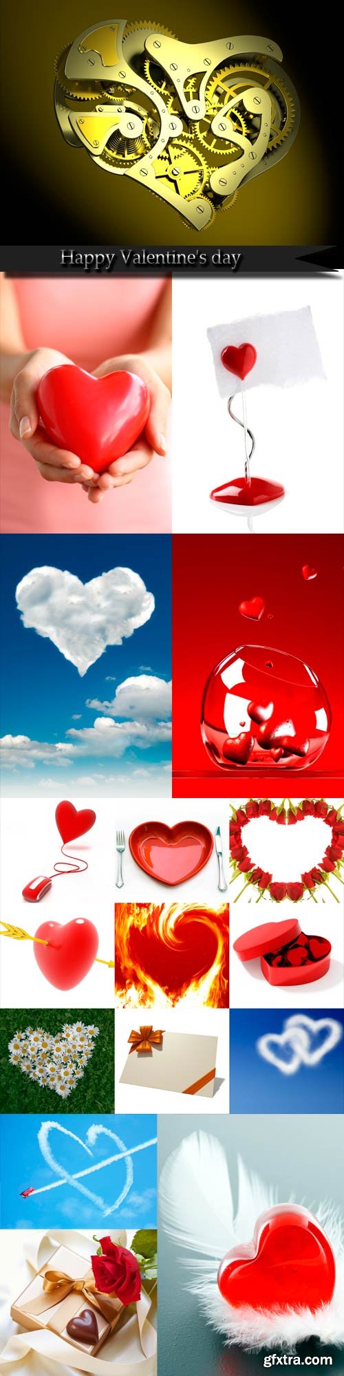 Happy Valentine's day raster graphics